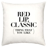 Red Lip Classic - Linen Cushion Cover 50x50cm